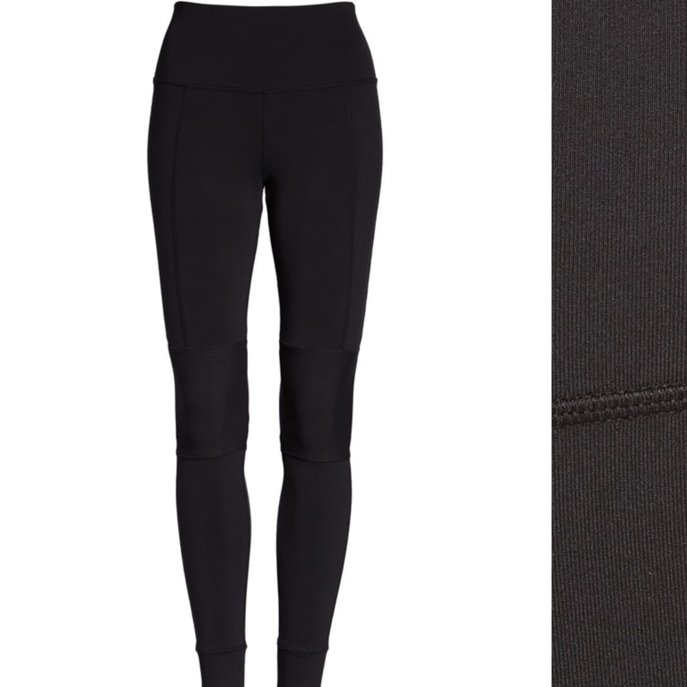 NWT ALO YOGA AIRLIFT AVENUE BLACK HIGH WAISTED MOTO LEGGINGS S XS - Picture 8 of 13